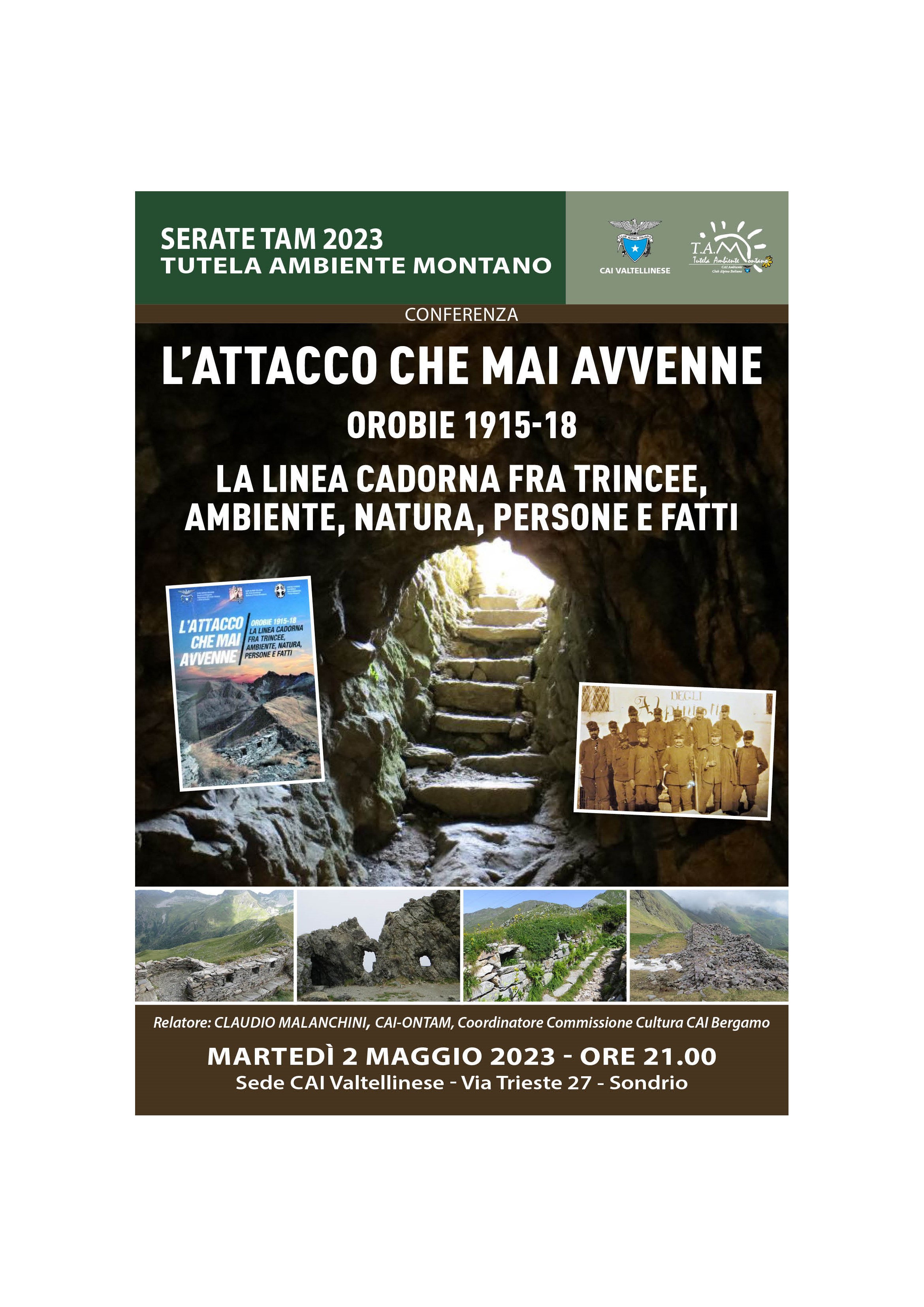 Serata TAM "L'attacco che mai avvenne: Orobie 1915-18"