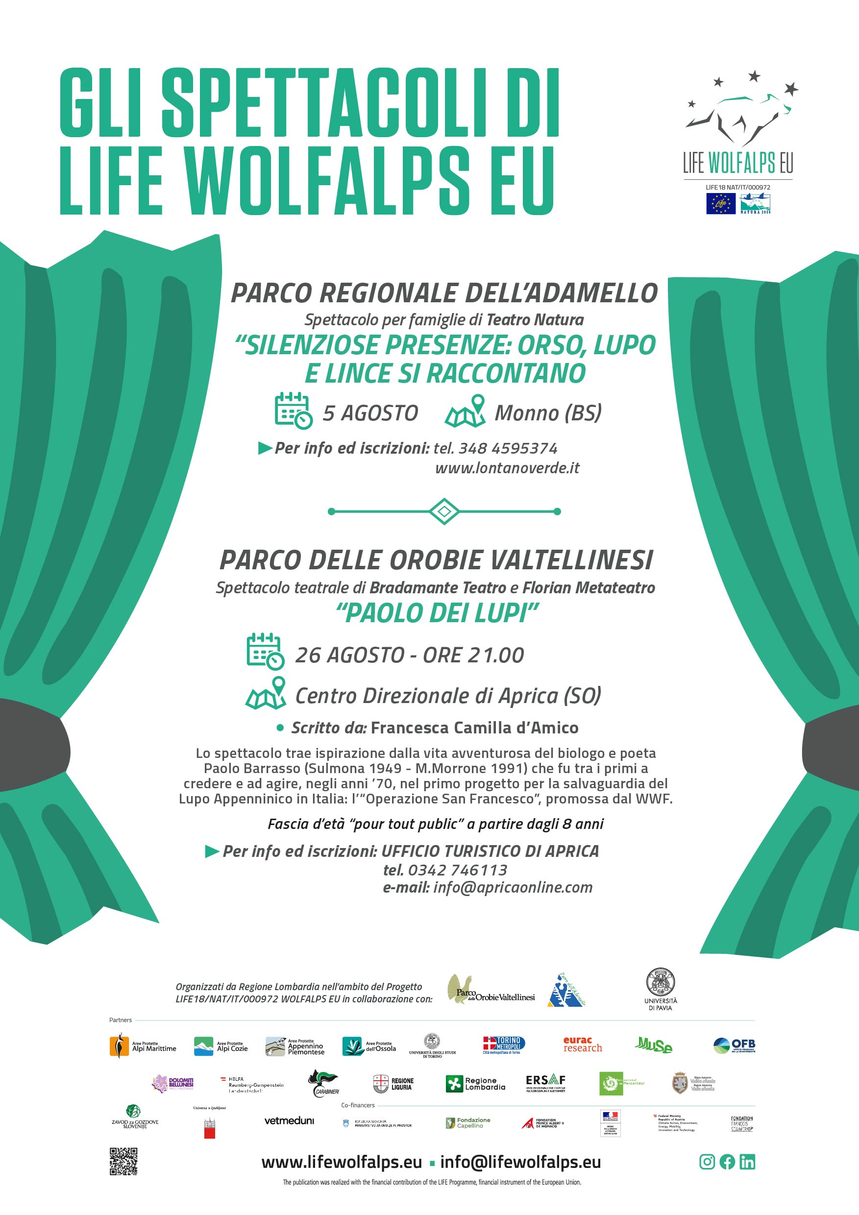Gli spettacoli di Life Wolfalps EU