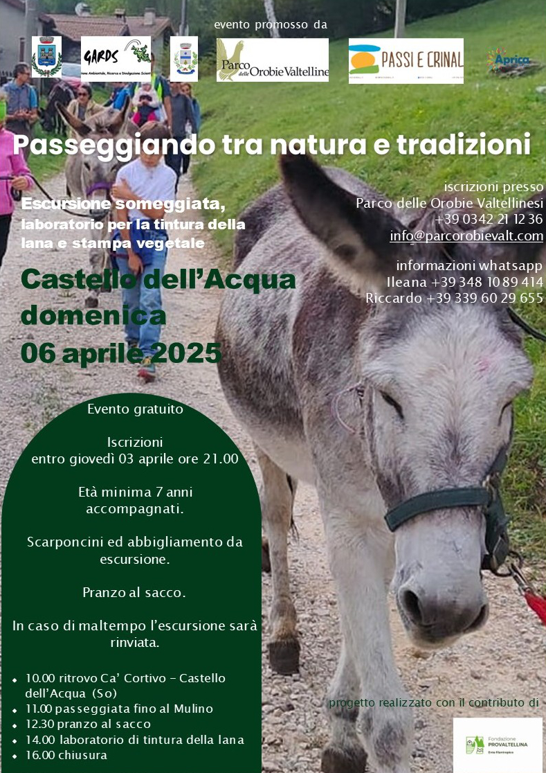 locandina escursione someggiata