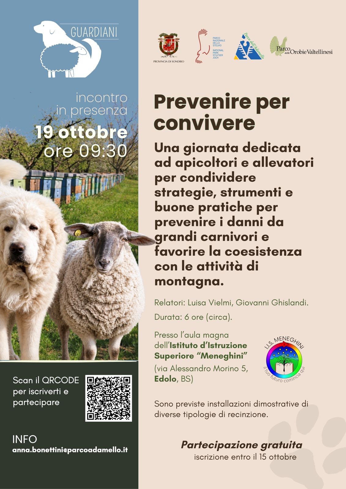 Locandina incontro cani da guardiania