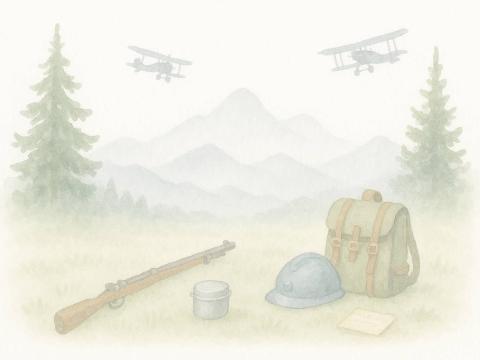 acquerello sul tema della grande guerra