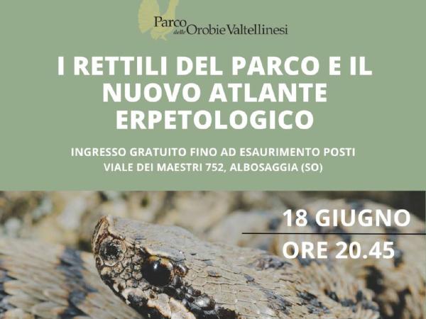 locandina i rettili del Parco e il nuovo atlante erpetologico