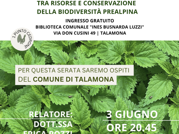Locandina del "Mercoledì del Parco" programmato in data 3 giugno