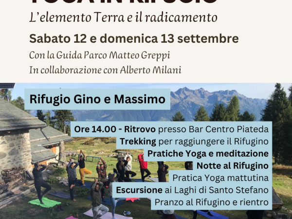 Locandina Yoga in rifugio